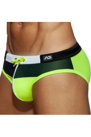 ADDICTED Slip de Bain Spike Noir - Citron