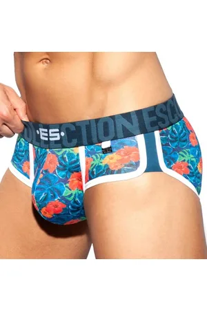 Es Slip Double Side Flowers Bleu