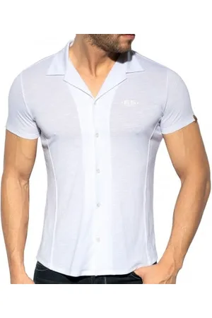 Es Chemisette Slim Fit Microfibre Blanche