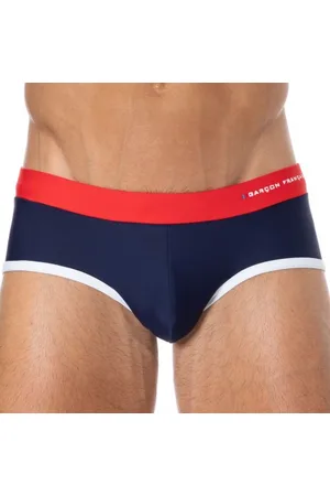 Garçon Français Slip de Bain Bleu - Rouge - Blanc