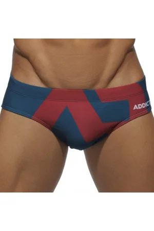 ADDICTED Slip de Bain AD Logo Bleu - Rouge