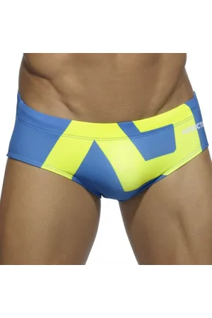 ADDICTED Slip de Bain AD Logo Roi - Jaune