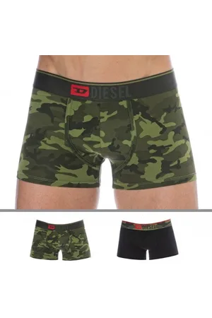 Diesel Lot de 2 Boxers Camouflage Coton Noir