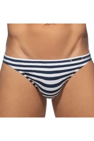 ADDICTED Slip Bikini Marinière - Blanc