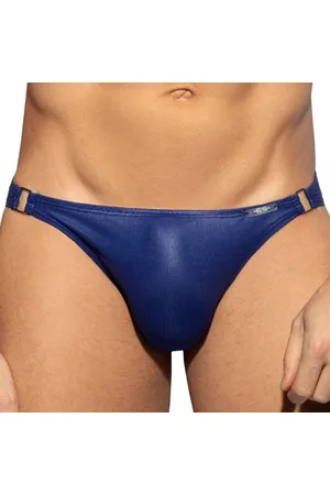 Es Slip Bikini Shiny Recycled Rib Bleu