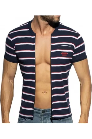Es Polo Rayé Bleu - Blanc