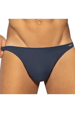 Es String Recycled Rib Bleu