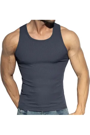 Es Débardeur Sport Recycled Rib Bleu