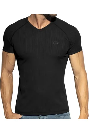 Es T-Shirt Col V Recycled Rib