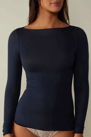 intimissimi T-shirt manches longues avec cachemire ultraléger Femme