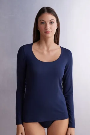 intimissimi T-shirt manches longues avec décolleté Madonna en micromodal Femme