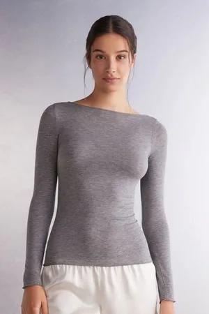 intimissimi T-shirt manches longues avec cachemire ultraléger Femme