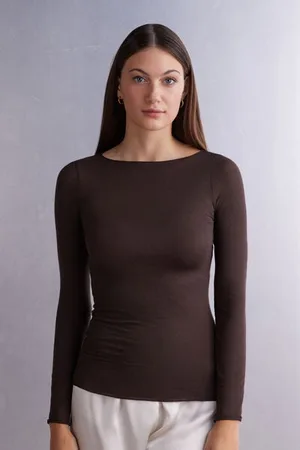 intimissimi T-shirt manches longues avec cachemire ultraléger Femme