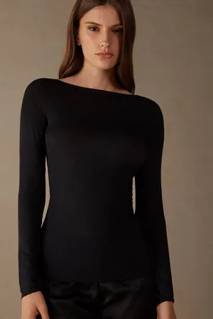 intimissimi T-shirt manches longues avec cachemire ultraléger Femme