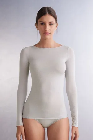 intimissimi T-shirt manches longues avec cachemire ultraléger Femme