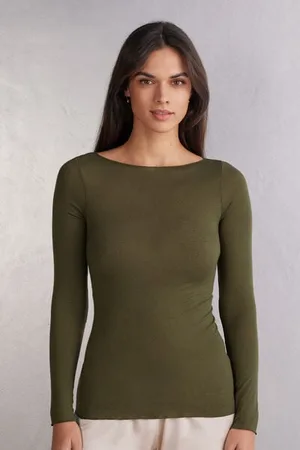 intimissimi T-shirt manches longues avec cachemire ultraléger Femme