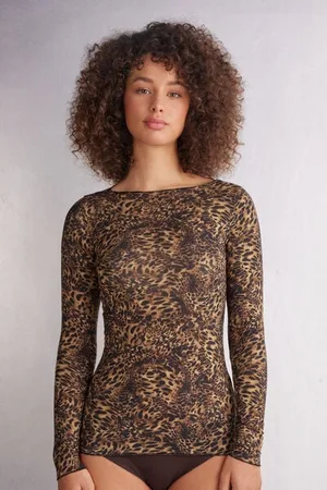 intimissimi T-shirt manches longues en modal Ultralight con Cashmere ALWAYS GLAMOROUS Femme
