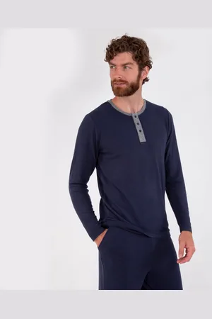 Isotoner T-shirt manches longues Homme Marine