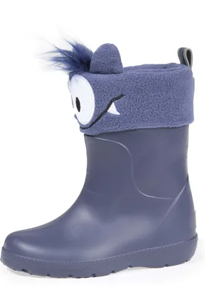 Isotoner Bottes de pluie Enfant Bleu et chaussette Monstre