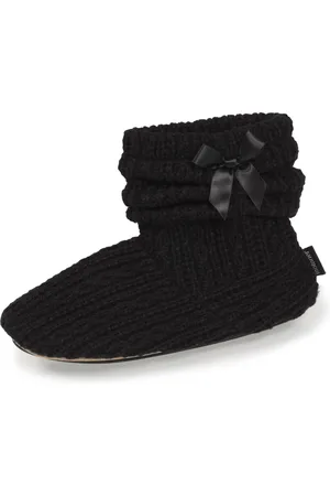 Isotoner Chaussons bottillons Tricot Nœud