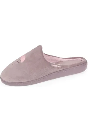 Isotoner Chaussons Mules Femme Flamand rose