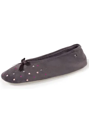 Isotoner Chaussons ballerines Femme Pois Brodés