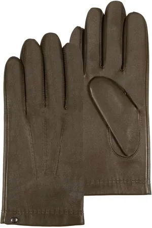Isotoner Gants Homme cuir/cachemire et soie