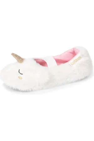Isotoner Chaussons ballerines Enfant Licorne écru