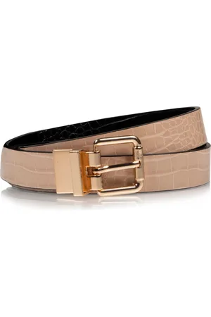 Isotoner Ceinture Femme 2 en 1 Noir et Beige