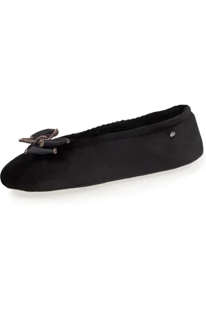 Isotoner Chaussons ballerines Femme double Nœud Tissu