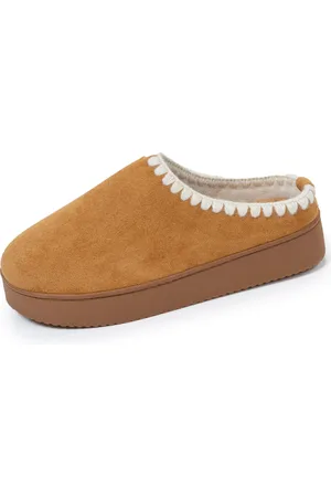 Isotoner Chaussons mules Femme plateforme liseré