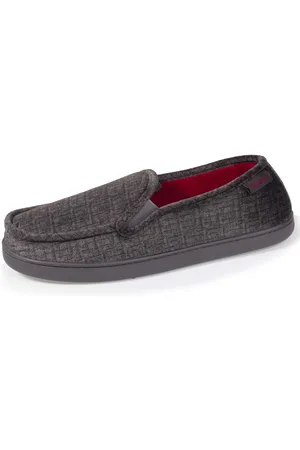 Isotoner Chaussons mocassins Homme intérieur rouge