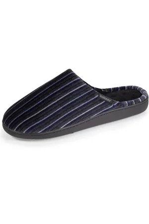 Isotoner Chaussons mules Homme bleu/gris