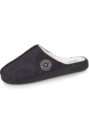 Isotoner Chaussons mules recyclées Homme Marine
