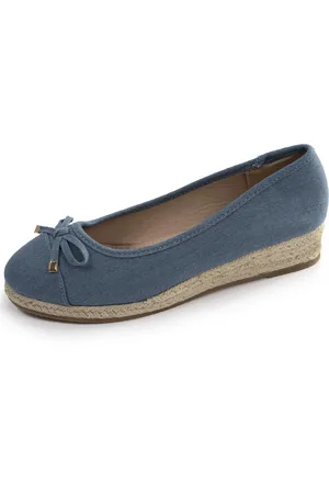 Isotoner Ballerines Femme corde talon compensé
