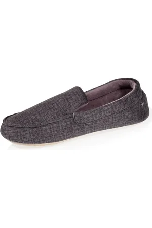 Isotoner Chaussons mocassins Homme semelle souple Gris