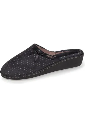 Isotoner Chaussons mules talon Femme Noir