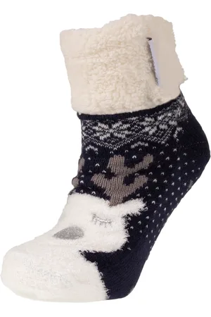 Isotoner Chaussettes fourrées Enfant Noël Renne 1/8 ans