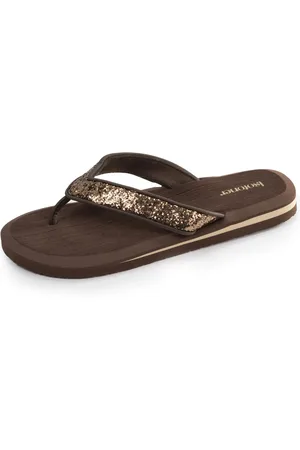 Isotoner Tongs Femme yoga confort Brun