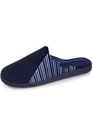 Isotoner Chaussons mules Homme rayures