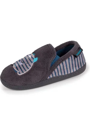 Isotoner Chaussons mocassins Enfant Monstre rayé
