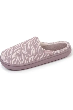 Isotoner Chaussons mules Femme Xtra BLOUP Rose zèbre