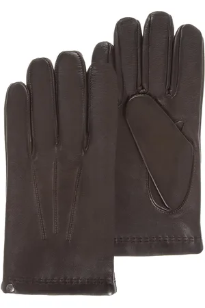 Isotoner Gants Homme cuir/cachemire et soie