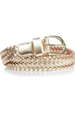 Isotoner Ceinture Femme tressée Dorée