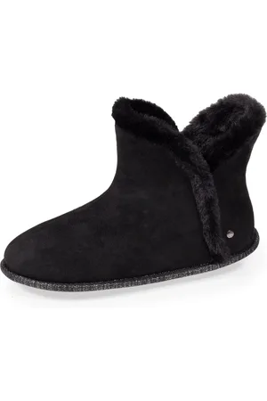 Isotoner Chaussons bottillons Femme suédine liseré brillant