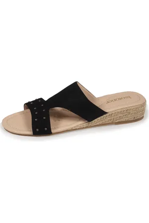 Isotoner Mules Femme talon corde effet suédé