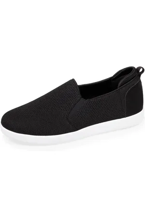 Isotoner Baskets Homme à enfiler Noires