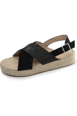 Isotoner Sandales Femme brides croisées en corde