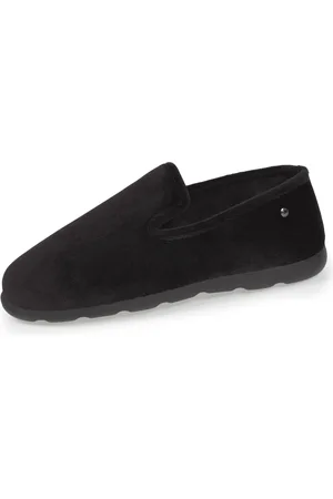 Isotoner Chaussons charentaises Homme velours Noir