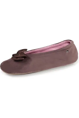 Isotoner Chaussons ballerines Femme Nœud Précieux rose